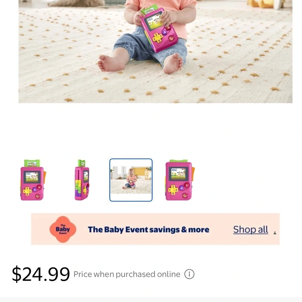 New Fisher Price Baby Girl Game Console Learning Toy 6-36 Months Laugh & Learn